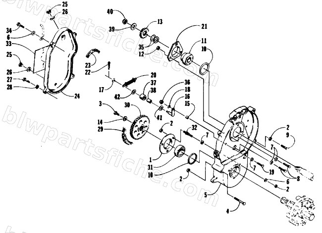 DRIVE/DROPCASE ASSEMBLY diagram