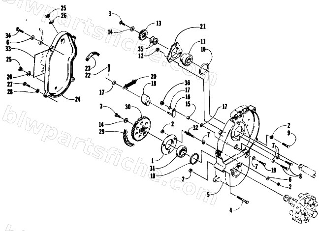 DRIVE/DROPCASE ASSEMBLY diagram