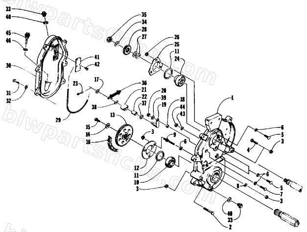 DRIVE/DROPCASE ASSEMBLY diagram