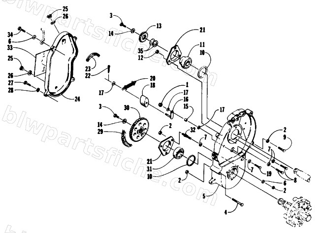 DRIVE/DROPCASE ASSEMBLY diagram