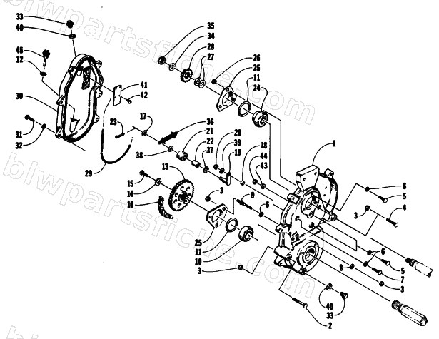 DRIVE/DROPCASE ASSEMBLY diagram
