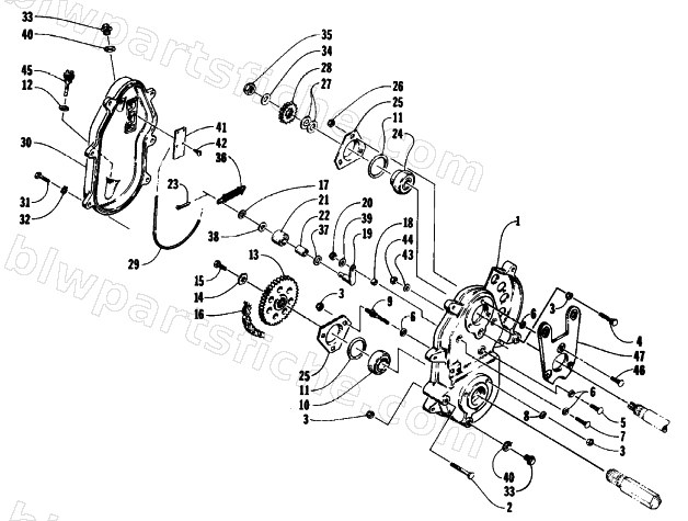 DRIVE/DROPCASE ASSEMBLY diagram