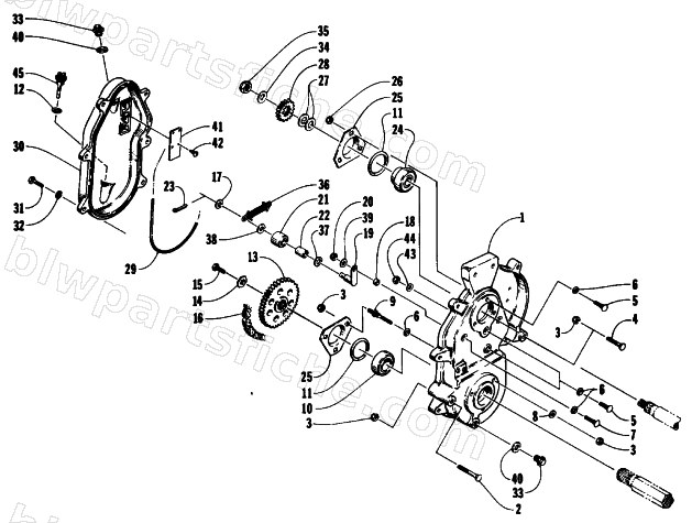 DRIVE/DROPCASE ASSEMBLY diagram