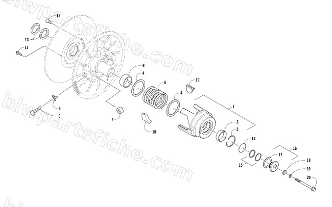 DRIVEN CLUTCH diagram