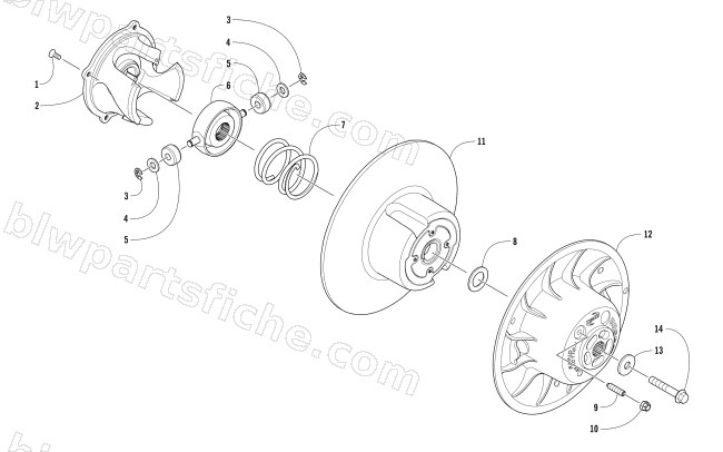 DRIVEN CLUTCH diagram