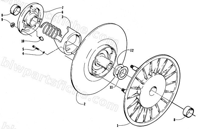 DRIVEN CLUTCH diagram