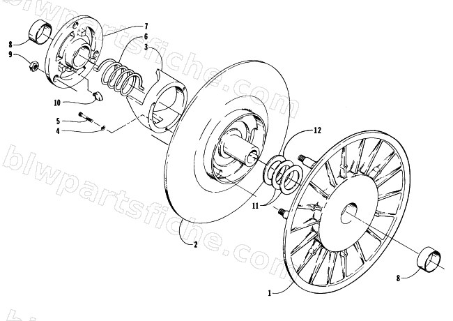 DRIVEN CLUTCH diagram