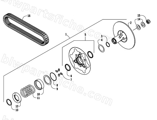 DRIVEN CLUTCH diagram