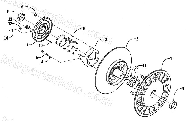 DRIVEN CLUTCH diagram