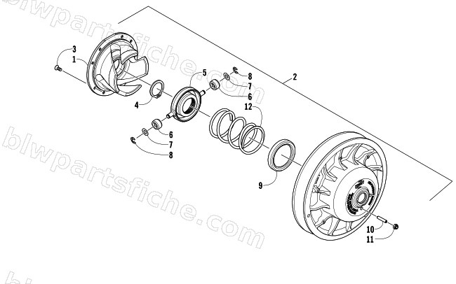 DRIVEN CLUTCH diagram