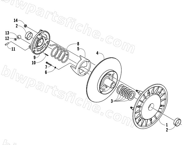 DRIVEN CLUTCH diagram