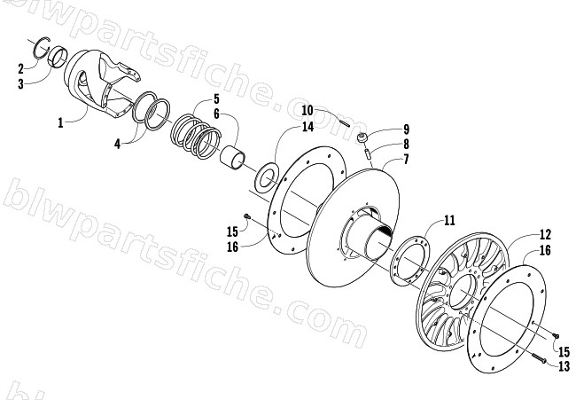 DRIVEN CLUTCH diagram