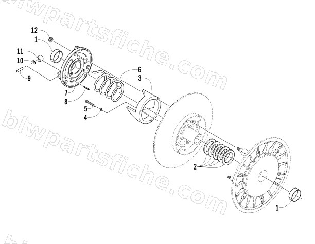 DRIVEN CLUTCH diagram