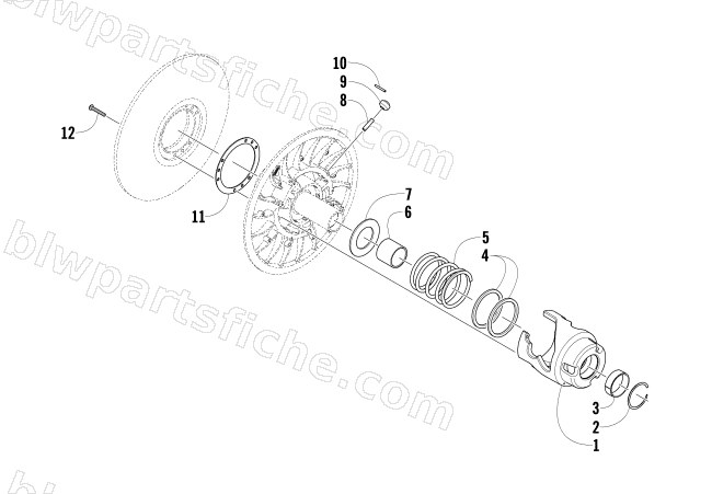 DRIVEN CLUTCH diagram