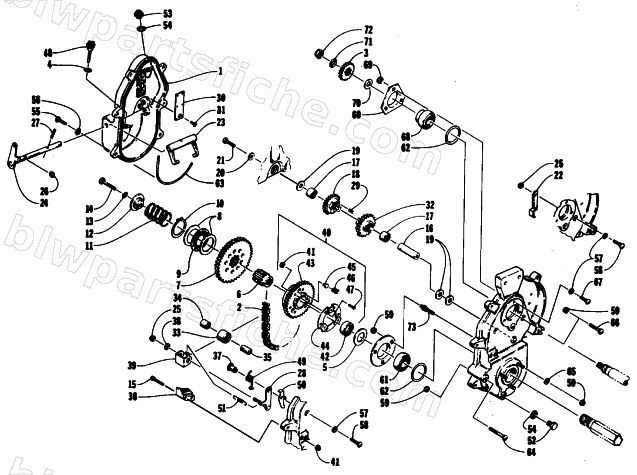 DRIVE/REVERSE DROPCASE ASSEMBLY diagram