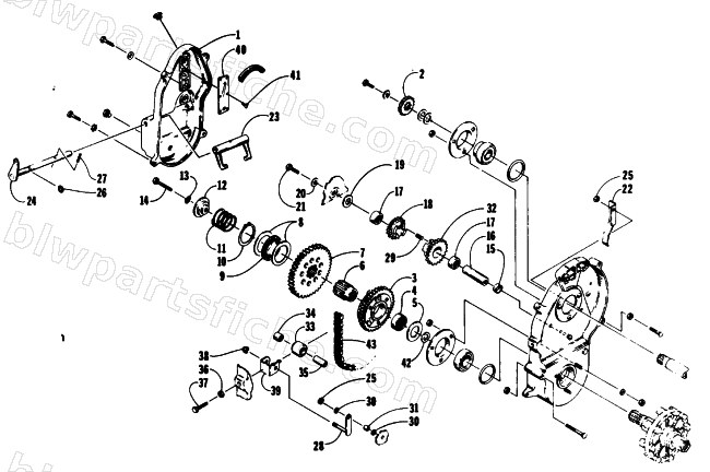 DRIVE/REVERSE DROPCASE ASSEMBLY diagram