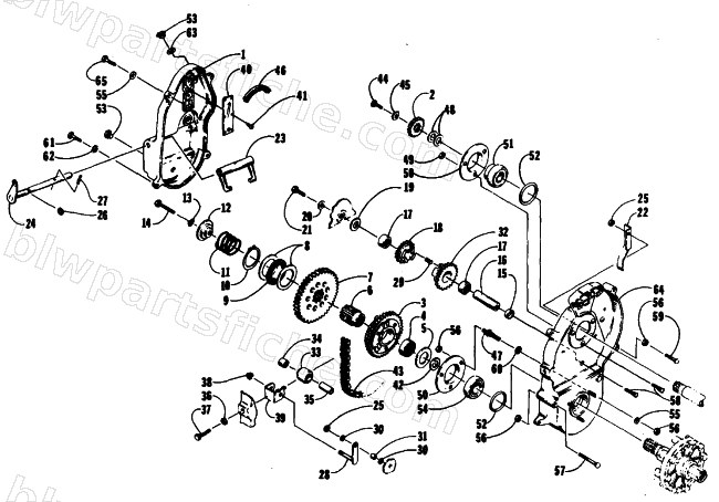 DRIVE/REVERSE DROPCASE ASSEMBLY diagram