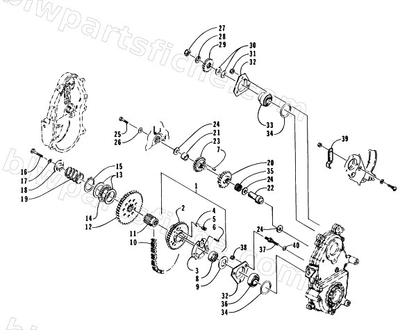 DRIVE/REVERSE DROPCASE ASSEMBLY diagram