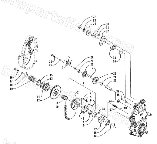 DRIVE/REVERSE DROPCASE ASSEMBLY diagram