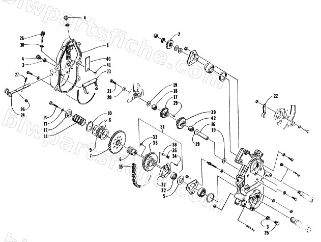 DRIVE/REVERSE DROPCASE ASSEMBLY diagram