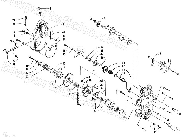 DRIVE/REVERSE DROPCASE ASSEMBLY diagram