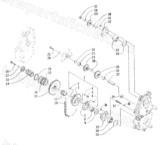DRIVE/REVERSE DROPCASE ASSEMBLY diagram