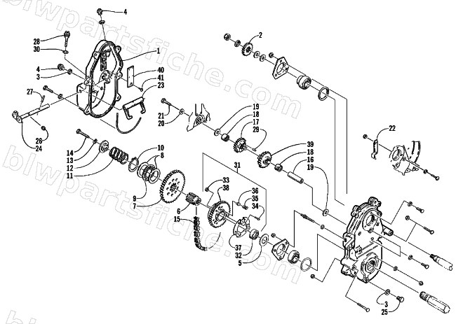DRIVE/REVERSE DROPCASE ASSEMBLY diagram