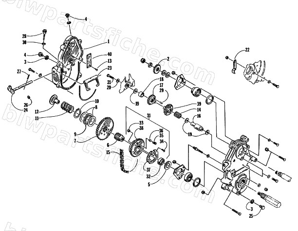DRIVE/REVERSE DROPCASE ASSEMBLY diagram