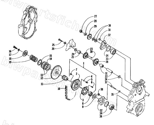 DRIVE/REVERSE DROPCASE ASSEMBLY diagram