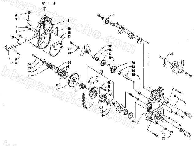 DRIVE/REVERSE DROPCASE ASSEMBLY diagram