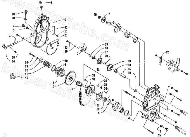 DRIVE/REVERSE DROPCASE ASSEMBLY diagram