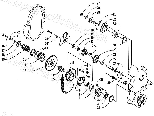 DRIVE/REVERSE DROPCASE ASSEMBLY diagram