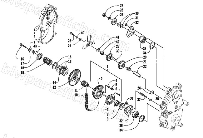DRIVE/REVERSE DROPCASE ASSEMBLY diagram