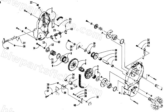 DRIVE/REVERSE DROPCASE ASSEMBLY diagram