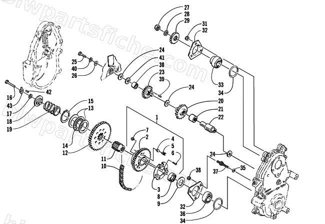 DRIVE/REVERSE DROPCASE ASSEMBLY diagram