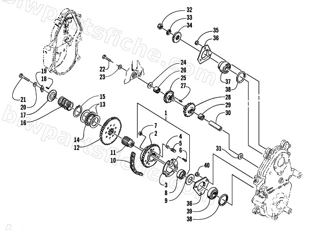 DRIVE/REVERSE DROPCASE ASSEMBLY diagram