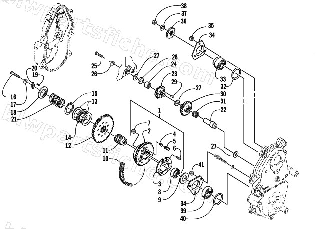 DRIVE/REVERSE DROPCASE ASSEMBLY diagram