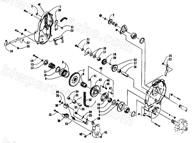 DRIVE/REVERSE DROPCASE ASSEMBLY diagram