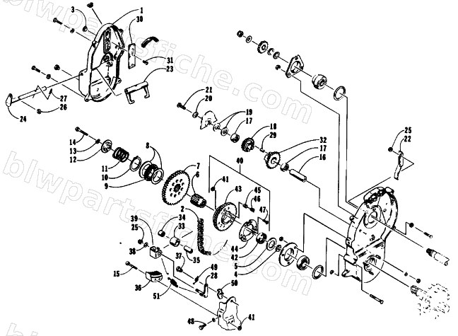 DRIVE/REVERSE DROPCASE ASSEMBLY diagram