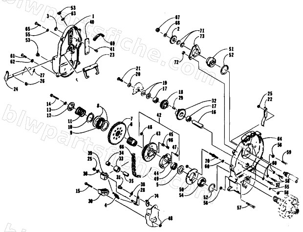 DRIVE/REVERSE DROPCASE ASSEMBLY diagram