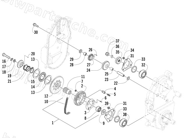 DRIVE/REVERSE DROPCASE ASSEMBLY diagram