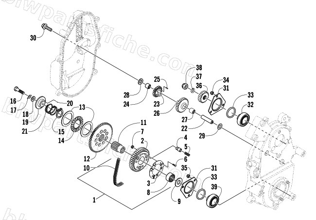 DRIVE/REVERSE DROPCASE ASSEMBLY diagram