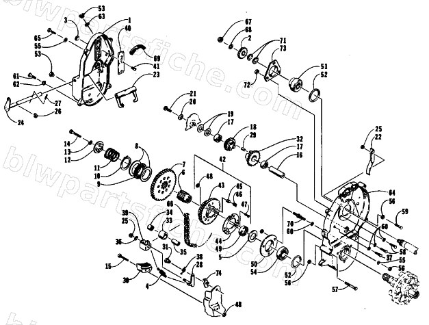 DRIVE/REVERSE DROPCASE ASSEMBLY diagram