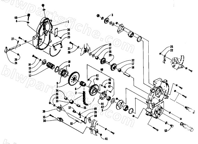 DRIVE/REVERSE DROPCASE ASSEMBLY diagram