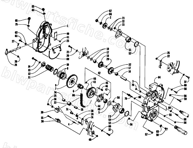 DRIVE/REVERSE DROPCASE ASSEMBLY diagram
