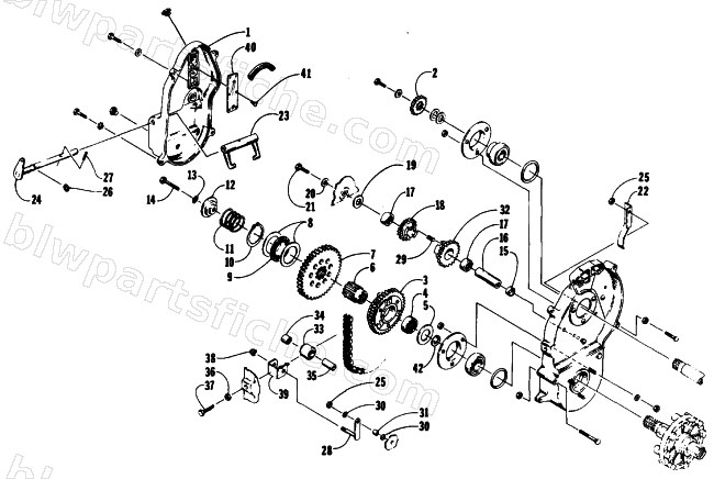 DRIVE/REVERSE DROPCASE ASSEMBLY diagram