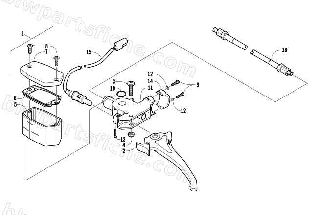 DRIVE/REVERSE DROPCASE ASSEMBLY (esr) diagram