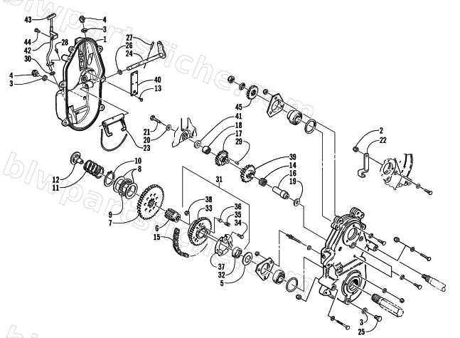 DRIVE/REVERSE DROPCASE ASSEMBLY (Optional) diagram