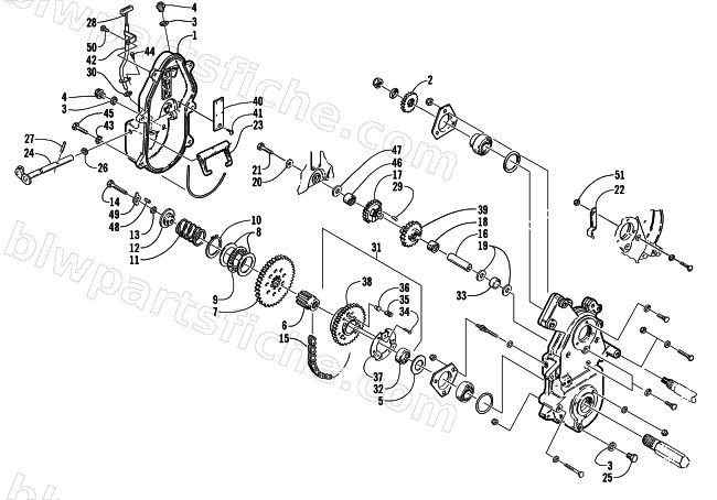DRIVE/REVERSE DROPCASE ASSEMBLY (Optional) diagram