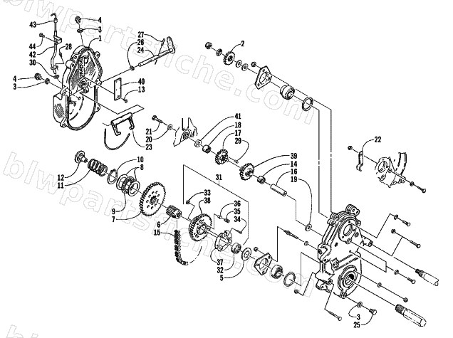 DRIVE/REVERSE DROPCASE ASSEMBLY (OPTIONAL) diagram